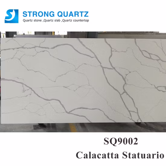 Quartz Stone Artificial Calacatta Marbles Looks Quartz Slab Quartz Countertop
