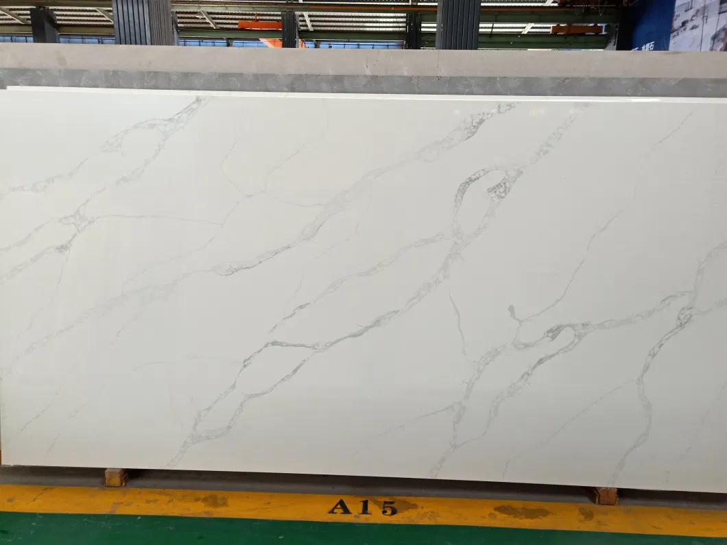 Hot Selling Countertop Pure Color Quartz Slabs Artificial Quartz Stone for Kitchen Used