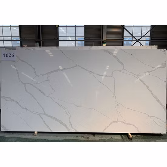 Wandpaneel aus italienischem Calacatta-Marmor mit Adern, Quarzwerksteinplatte